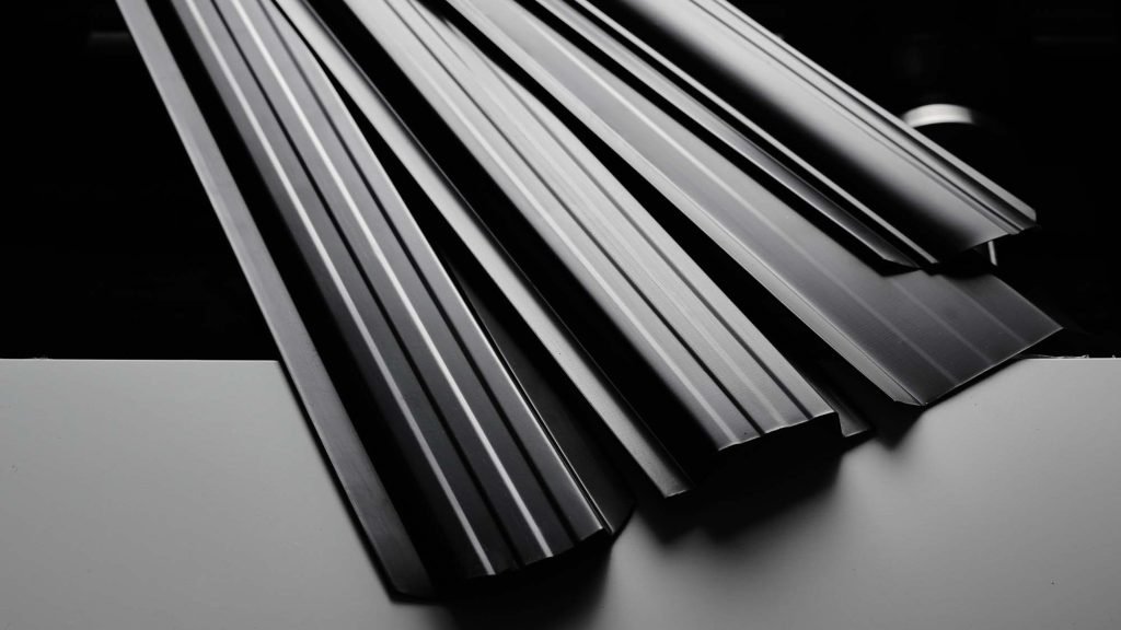 Close-up view of industrial black EPDM rubber seals