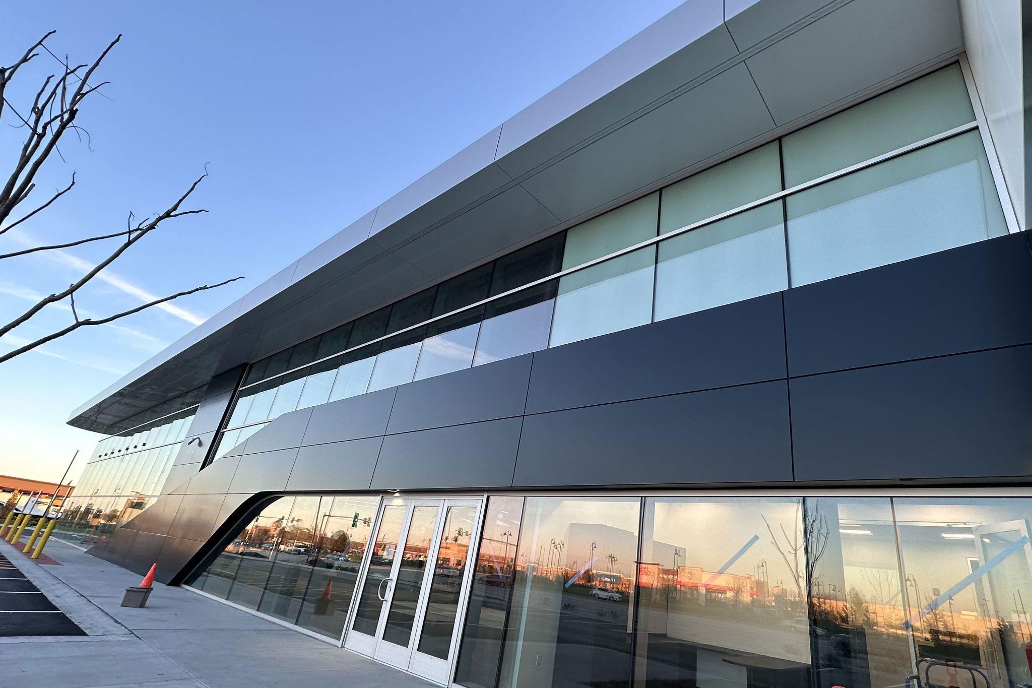 Fields Mercedes-Benz dealership with silver ACM wall panels